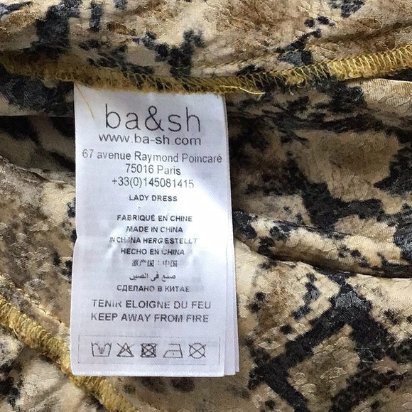 Ba&sh Sahara Snake Print Midi Dress, size XS - Picture 10 of 16
